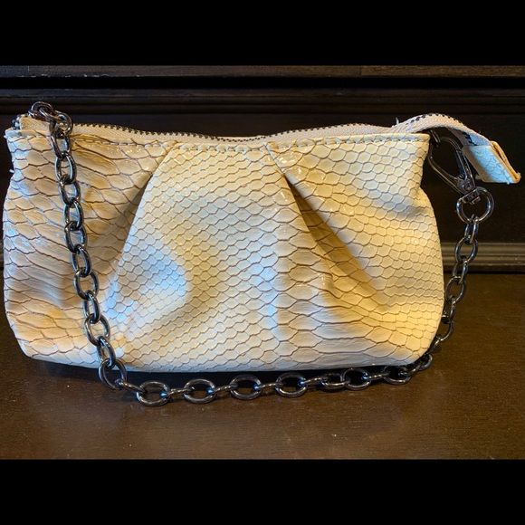 Bags Clutch Brand Snake Skin Gunmetal Chain Wristlet Poshmark